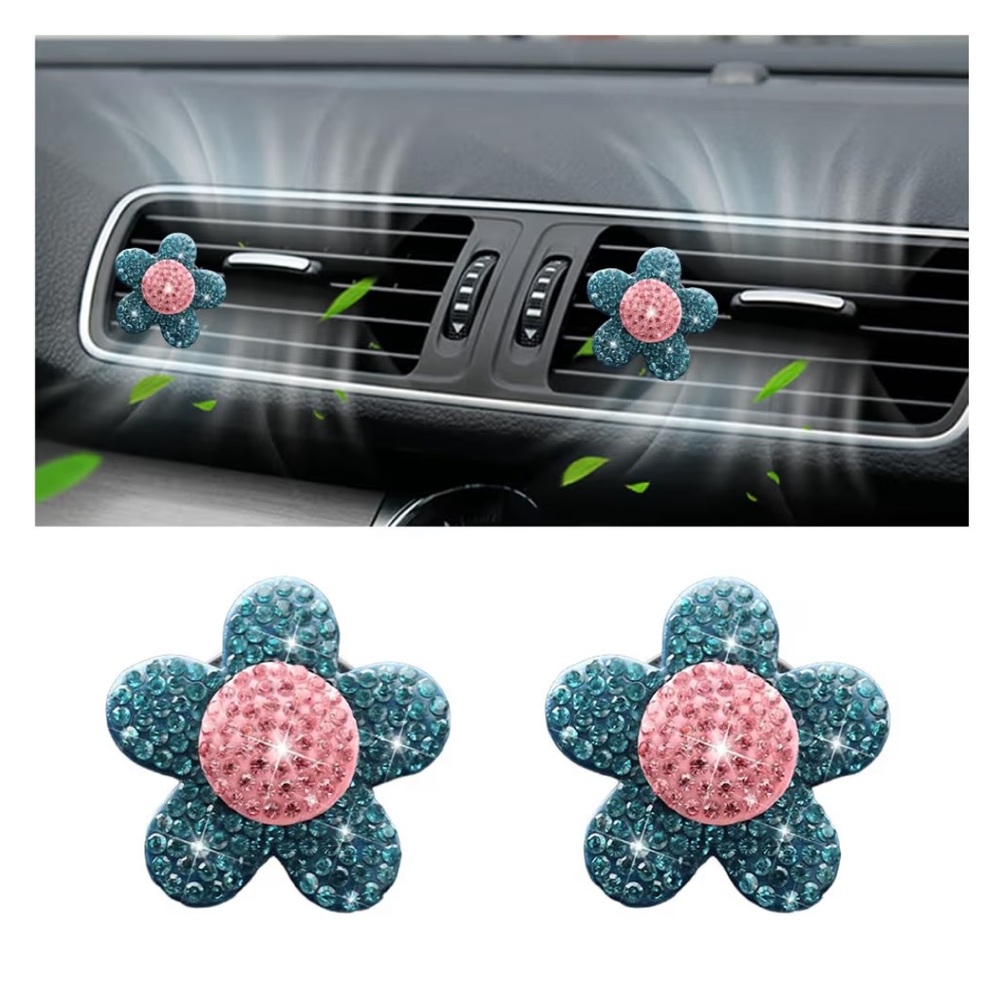 2 Flower Car Air Vent Clips